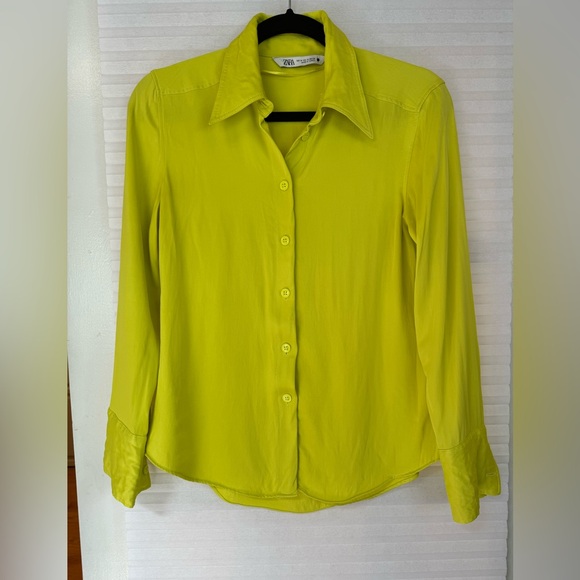 Zara Satin Effect Blouse Size M - Picture 4 of 8